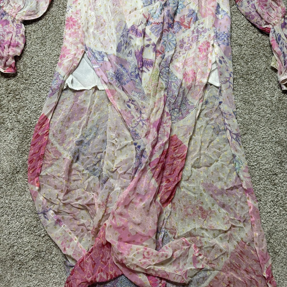 Hemant & Nandita Asher Kaftan Maxi Dress in Lilac - Picture 5 of 7